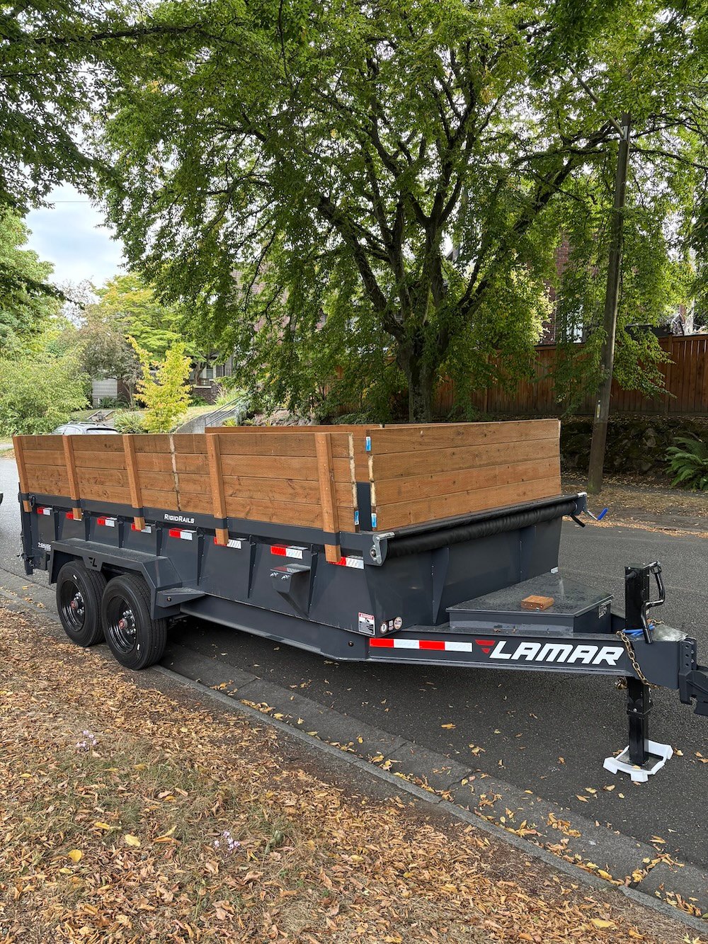 Dump trailer northeast view